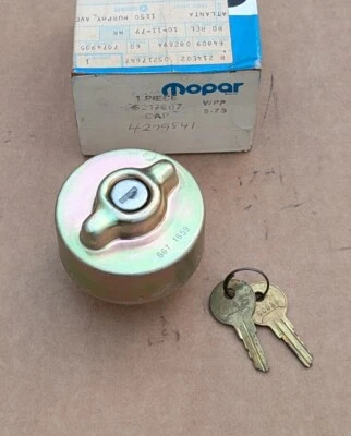 Tapa de gasolina de bloqueo de llenado de tanque de combustible Mopar NOS 1989-91 Chrysler TC de Maserati Foto 1 de 2