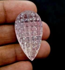 Certified Natural Rose Quartz 44.20 CT 34 x 18 mm Top Quality Brazil Gemstone - Picture 1 of 4