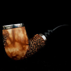 Agovem Handmade Rustik Reverse Block Meerschaum Smoking Tobacco Pipe Agm-1708