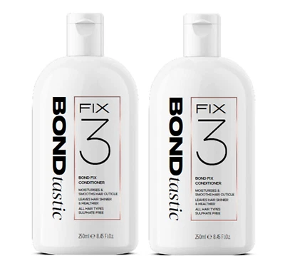 2x BONDtastic Fix 3 Bond Fix Conditioner 250ml