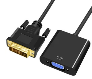 DVI Male to VGA Female Video Converter Adapter DVI 24+1 25 Pin DVI-D to VGA - Picture 1 of 4