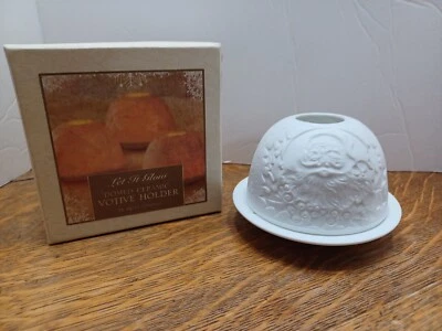 Candelabro votivo de Santa Two's Company 'Let it Glow' luminaria litopane NUEVO Foto 1 de 4