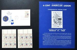1969 American Legion Golden Anniversary First Day Cover, Stamps & Bulletin