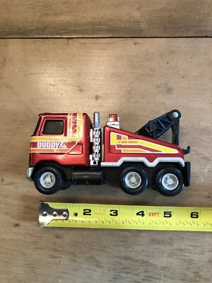 Vintage Buddy L Wrecker Tow Truck Diecast 1980's Japan 5" - Nice & Works - Image 1 of 4