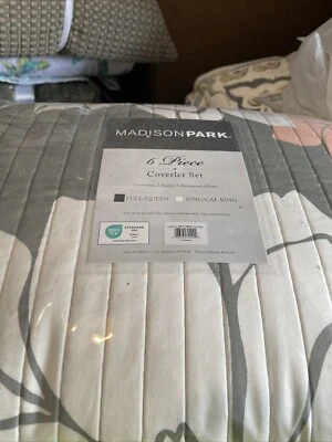 Madison Park Lola 6 Piece Printed Cotton Quilt Set with Throw Pillows - Image 1 of 4