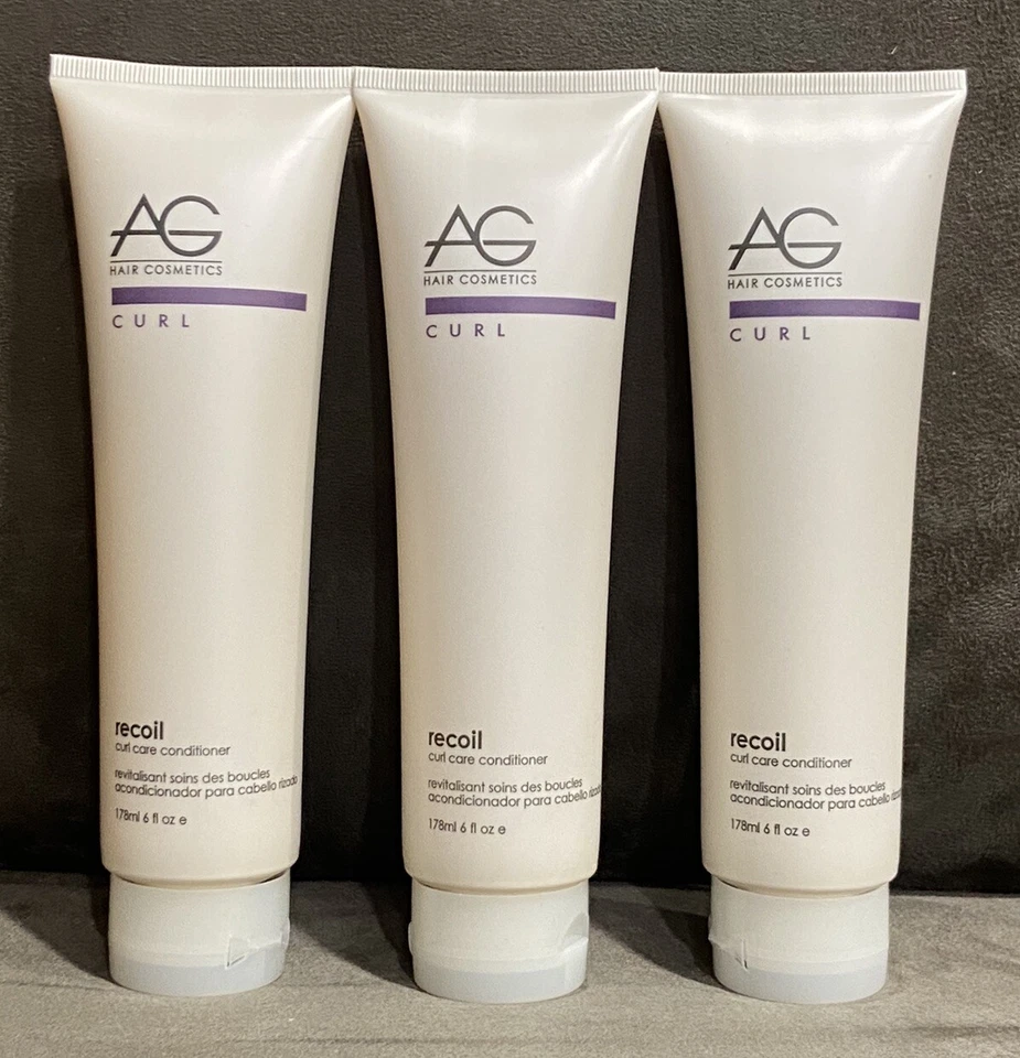 (3) PACK!!! AG CURL RECOIL CURL CARE CONDITIONER 6 OZ EACH - ORIGINAL TUBE - NEW - Image 1 of 2