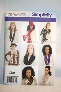 Simplicity Sewing Pattern 1790 - Assorted Scarves - Imagen 1 de 2