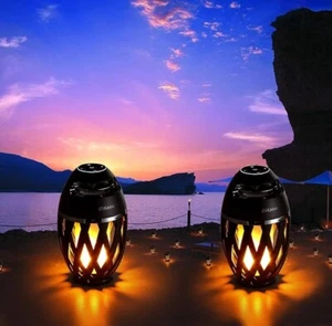 DiKaou Led Flame Speakers, Torch Bluetooth Speakers&Outdoor Portable PAIR - Picture 1 of 5