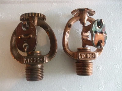 CABEZALES ROCIADORES CONTRA INCENDIOS DE LATÓN VIKINGO DE COLECCIÓN Foto 1 de 4
