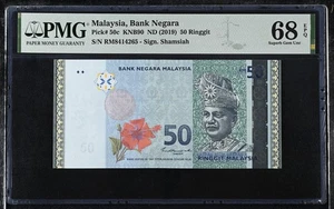 Malaysia 50 Ringgit ND 2019 P 50 c Superb Gem UNC PMG 68 EPQ - Picture 1 of 3