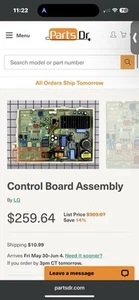 CSP30101414 EBR79950224 OEM LG Washer Main Control Board Assembly Next Day Ship - Picture 1 of 8