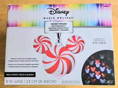 Disney Magic Holiday Motion Mosaic Hanging Projection Ornament Mickey Mouse XMAS - Image 1 of 4