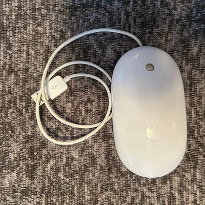 Vintage Apple Mouse 2 With 2 Buttons And USB Cable Used  - Image 1 of 3