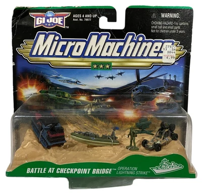 Micro Machine GI Joe Battle at Checkpoint Bridge 1999 New w Package Creasing+ - Image 1 of 3