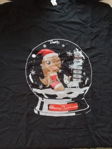 Size 2X Large Mariah Carey Black Merry Christmas(Snowglobe) T-Shirt NEW SEE PICS - Picture 1 of 9