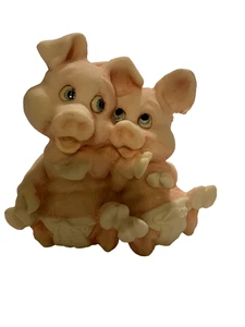 Vintage Giuseppe 0330-S Piglets Figurine Made 1987 in Italy In Black Box - Picture 1 of 13