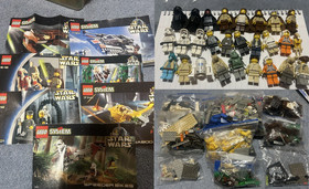 LEGO Star Wars Vintage 1999 Lot Snowspeeder Naboo Fighter Qui Gon Maul Skywalker