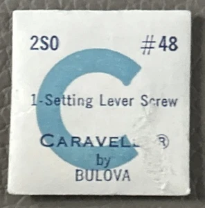 CARAVELLE By Bulova Setting Lever Screw 2SO #48 Sealed NOS - Picture 1 of 2