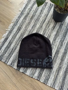 Gorro negro Diesel vintage con logotipo grande talla única para hombre - Imagen 1 de 5