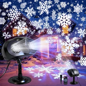 Weihnachten Projektor Beleuchtung Außen, Schneeflocken Projektor mit Fernbedienung, ... - Bild 1 von 7