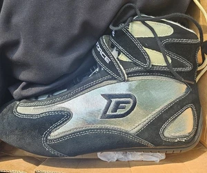 NO Fear Driving Force "Draft II" Racing Shoes Size 9 US, Black/Silver - Picture 1 of 6
