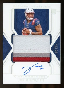2025 Panini National Treasures RPA Joe Milton III #161 Autograph Patch 05/25 RC - Picture 1 of 2