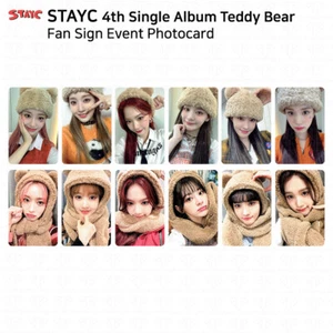 StayC 4th Single Album Teddy Bear Fan Sign Benefit Photocard AppleMusic Withmuu - Picture 1 of 36