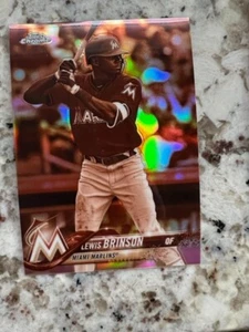 2018 TOPPS CHROME SEPHIA PARALLEL CARD MIAMI MARLINS LEWIS BRINSON #124 - Picture 1 of 1