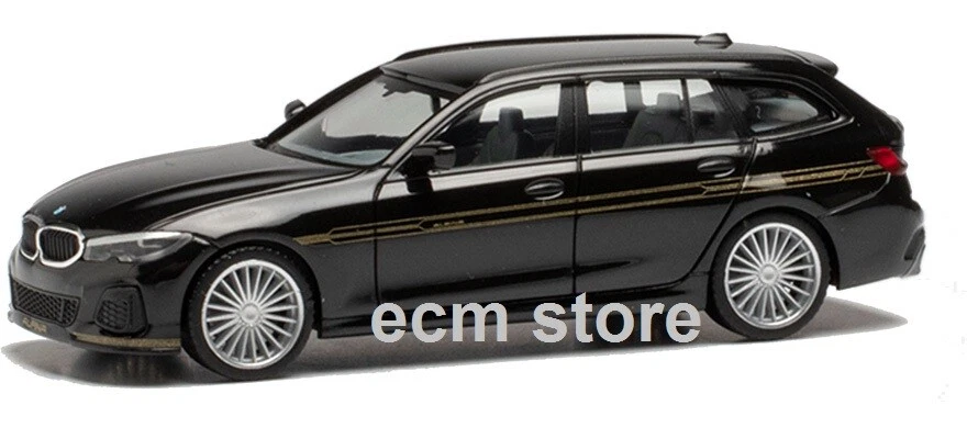 Herpa BMW Alpina B3 TM noir brillant 1: 87 Voiture miniature /EBNJ - Photo 1/1