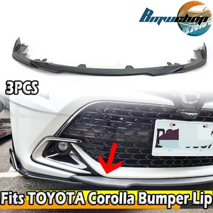 23+ Paint Black Fits Toyota Corolla 5D E210 Facelift Front Bumper Spoiler 3pcs - Picture 1 of 4