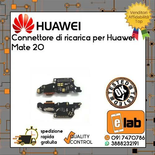 CONNETTORE DI RICARICA + MICROFONO PER HUAWEI MATE 20 HMA-L09 L29 AL00 FLEX FLAT - Immagine 1 di 1