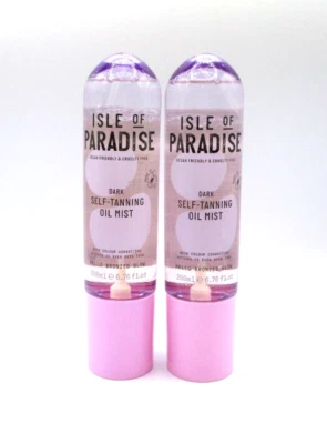 Lot/2 Isle Of Paradise Self Tanning Oil Mist ~ Dark ~ 200 ml / 6.76 oz x 2  ~ - Image 1 of 2