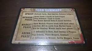 Juego de Mesa Spartacus Card RESUMEN DE TURNO Starz Gale Force Nine - Imagen 1 de 1