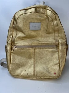 State Bags Metallic Gold Kane Kids Backpack Please read - Picture 1 of 8