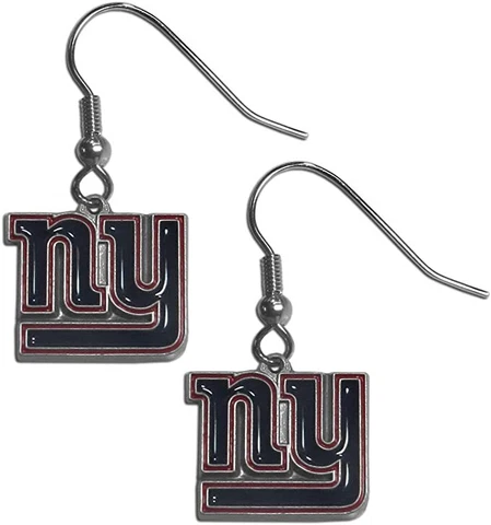 NFL New York Giants Red Outlined Dangle Earrings Cover