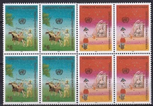 Naciones Unidas Viena 1990 Yvert 110/11 bloque de 4 prevención de delitos MNH VF - Imagen 1 de 1