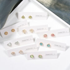 925 Sterling Silver Opal Mini Simple Stud Earrings Women Girls Gifts Accessories
