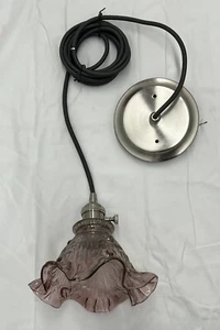 Antique Cranberry Glass Petite Bar Pendant Lights - Picture 1 of 9