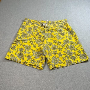 Vintage Hawaiian Board Shorts Men 44x11 Yellow Tie Swim Beach Cruise Resort USA - Picture 1 of 11
