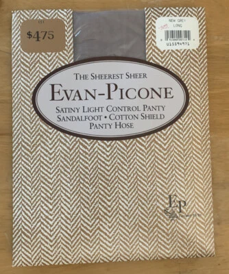 Pantimedias Evan Picone Light Control Nuevas Gris Largo Sandalia Nylon  Foto 1 de 2