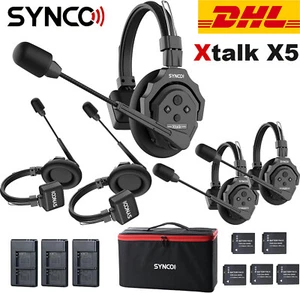 SYNCO Xtalk X5 350m/1148ft Wireless Intercom Headset System 2.4GHz Full Duplex - Picture 1 of 17