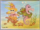 Kermit & Miss Piggy Muppet Babies, One Stationery Vintage Rare Hebrew Israel