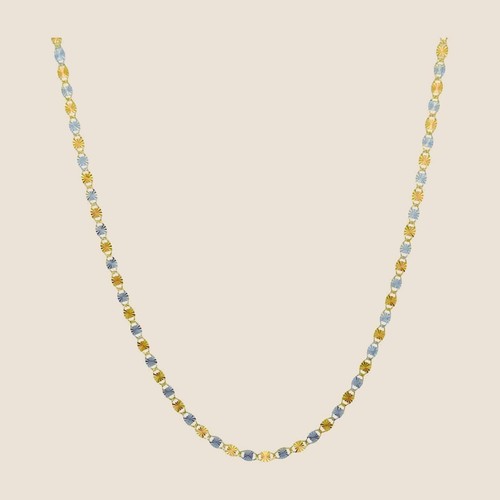 Collana Valentino stella tricolore 14k 2 5MM