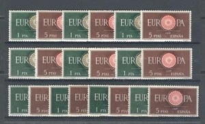 EU - EUROPA C.E.P.T. - 1960 SPAGNA 10 set MNH - Foto 1 di 1
