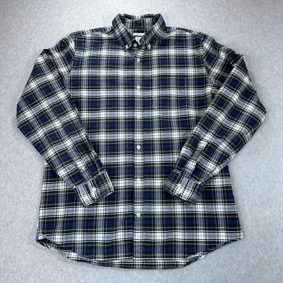 Gap Mens Button Up Plaid Shirt Large Tall Long Sleeve Casual Blue Green Cotton - Image 1 of 4