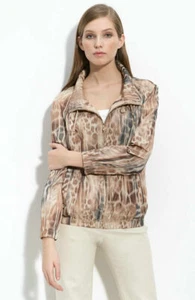 St. John Yellow Label Printed Taffeta Jacket ( Size L) - Picture 1 of 1