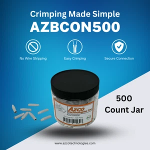 AZCO B Connectors, 16-26AWG, 500 Count, Crimping Tool - Picture 1 of 3