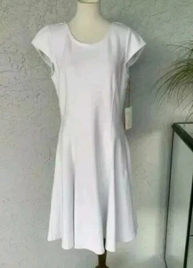Etcetera 'ETC' Solid White Brazil Dress Size 08 NWT $235 VERY NICE 🇧🇷 - Picture 1 of 10