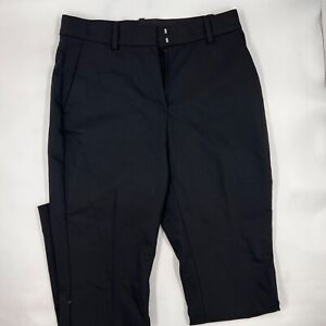 H&M Womens Dress Pants Size 6 Black Polyester Stretch Flat Front Skinny Leg