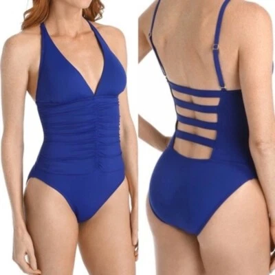 La Blanca Island Convertible Strap Mio Swimsuit Royal cobalt blue size 10 beach - Image 1 of 4
